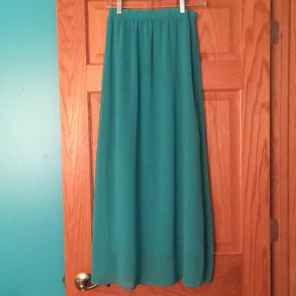 Teal maxi skirt (like new!!!)